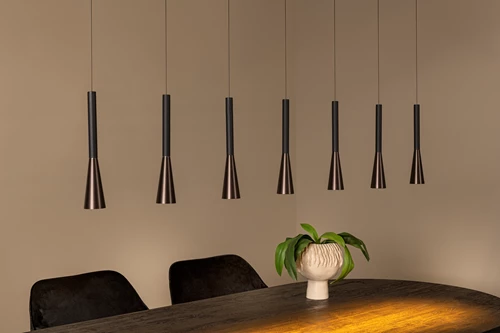 Lucide JOAKIM - Pendant light - LED Dim. - CCT - 7x6,2W 2700K/4000K - Coffee | Premium - atmosphere 2